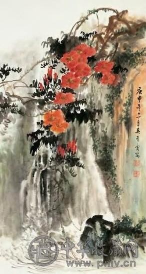 当代 吴青霞 凌霄花 轴