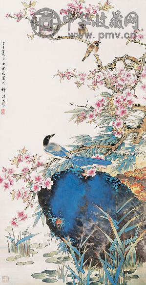 田世光 花鸟 立轴 设色纸本