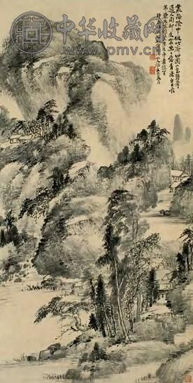 萧俊贤 近现代 清溪生隐图 轴