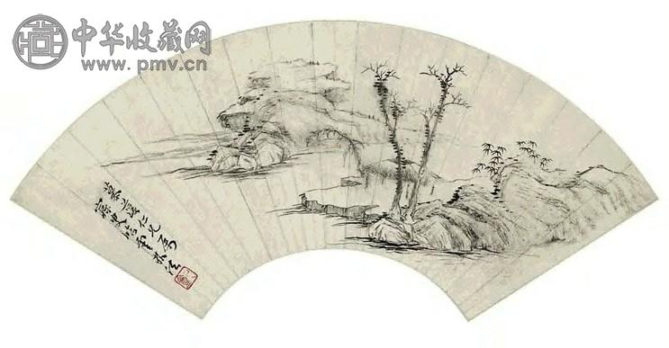 清 沈曾植 山水 扇面