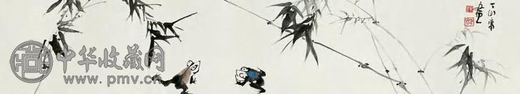 丁衍庸 蛙声 镜片 设色纸本