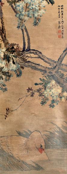 张大壮 花鸟 立轴 设色纸本