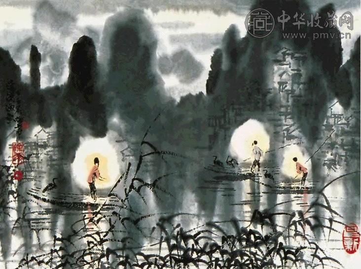 徐希 山水 立轴 纸本