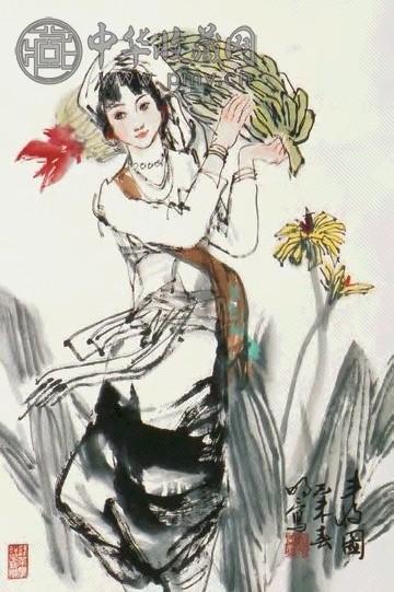 王明明 人物 立轴 纸本