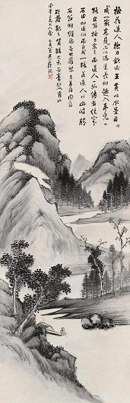 林纾 山水 立轴 纸本