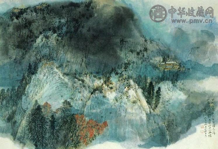 当代 何海霞 山居秋兴 镜心