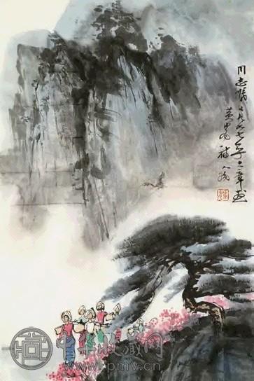 黄胄 陈大章 赶集归来 立轴 设色纸本