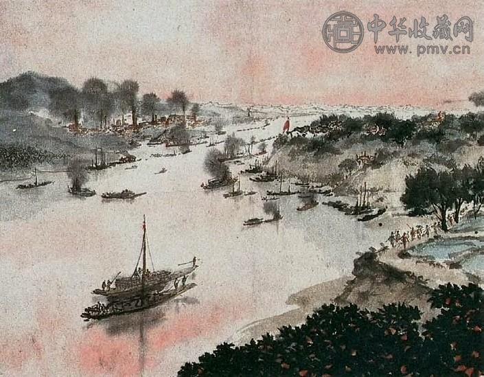 傅抱石 水乡 镜心 纸本