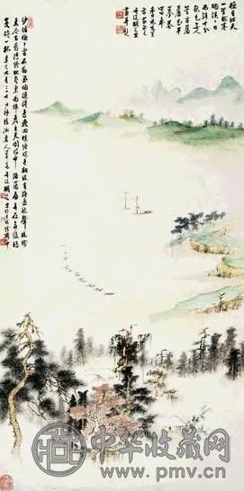 当代 胡若思 寒烟秋色图 轴