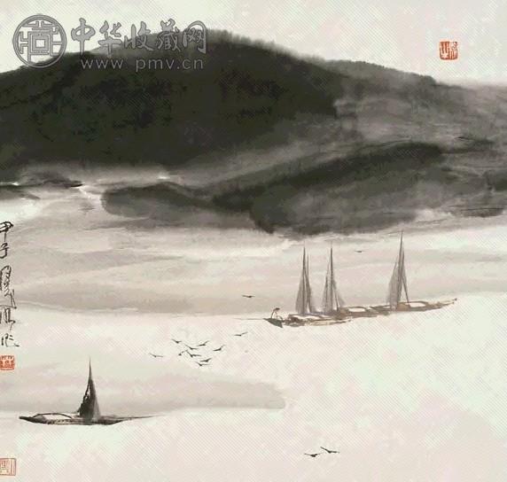 林曦明 山水 镜心