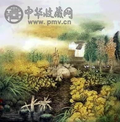 陈危冰 乡情 镜心 设色纸本