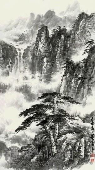 董寿平 1979年作 峥嵘山水图 轴 纸本水墨