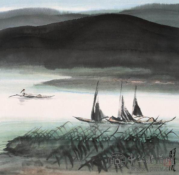 林曦明 山水 立轴 纸本