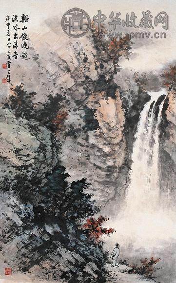 黄君壁 溪山晚趣图 立轴 设色纸本