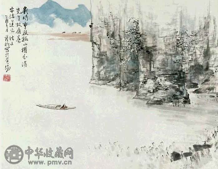 宋吟可 山水 镜心 设色纸本