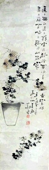 郑板桥 花卉 镜心 设色纸本