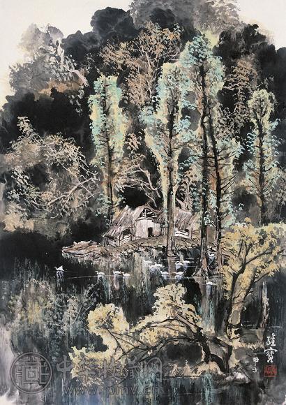 王维宝 山林 镜心 纸本