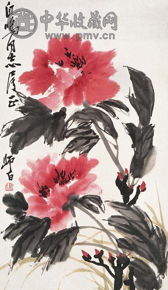 娄师白 牡丹 立轴 纸本