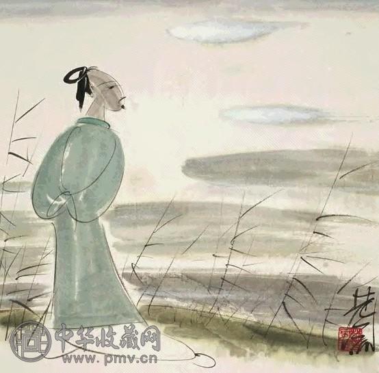 林风眠 人物 镜心 设色纸本