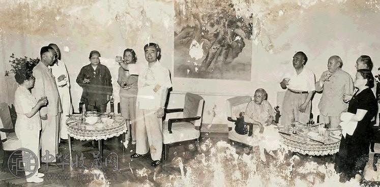 旧照片 为何香凝祝寿