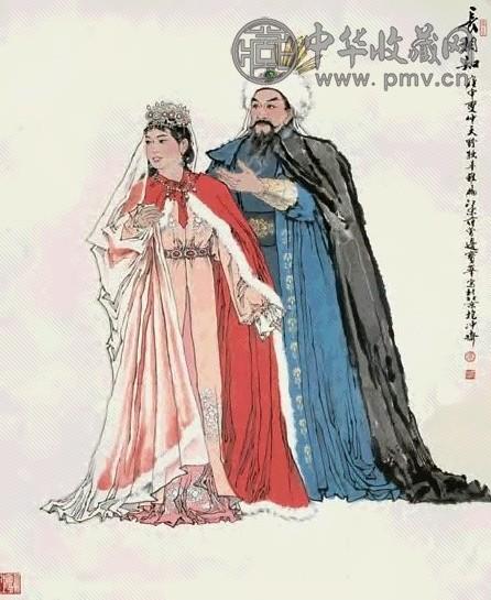 范曾 1980年作 长相知图 立轴 设色纸本