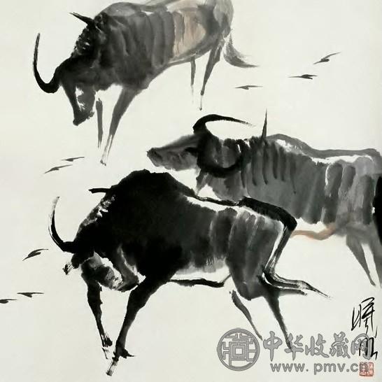 林曦明 牦牛图 立轴 水墨纸本