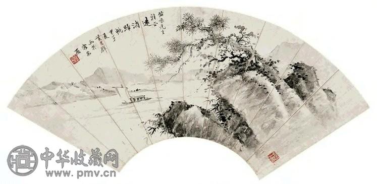 黄君璧 远浦归帆 扇面 水墨纸本