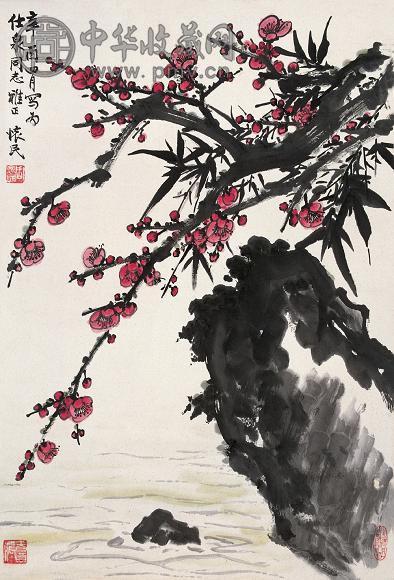 周怀民 红梅 镜心 纸本