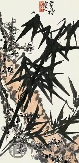 李苦禅 梅竹 立轴 纸本