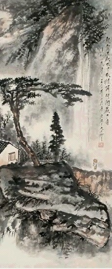 唐云 1962年作 山水人物 立轴