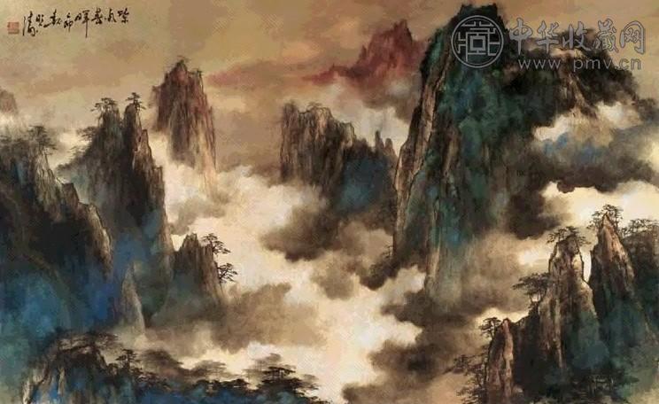 魏照涛 1999年 紫气春晖图 镜心 设色金笺