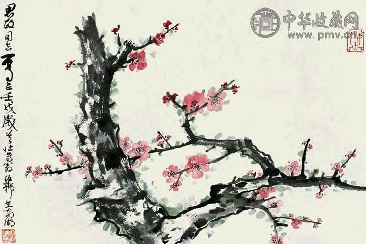 谢稚柳 梅 册页 一开 设色纸本