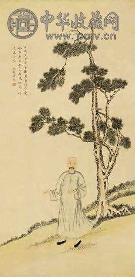 华冠 清 唐寅五十小景图 轴