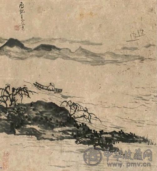 黄慎 山水 立轴 水墨纸本