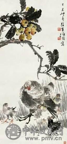 任伯年 母子情 轴