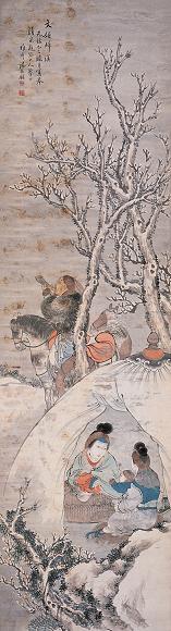 潘振镛 乙巳(1905年)作 文姬归汉 立轴 设色纸本