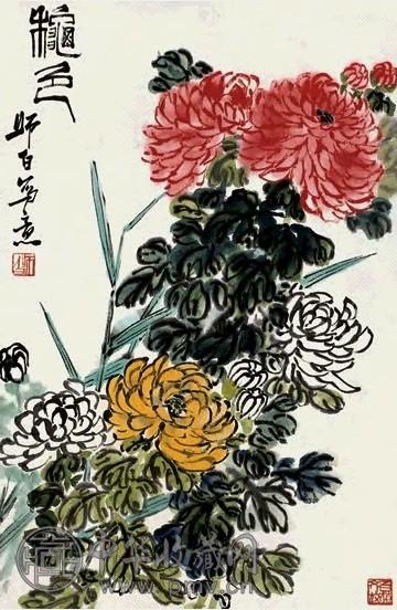 娄师白 秋色图 立轴 设色纸本