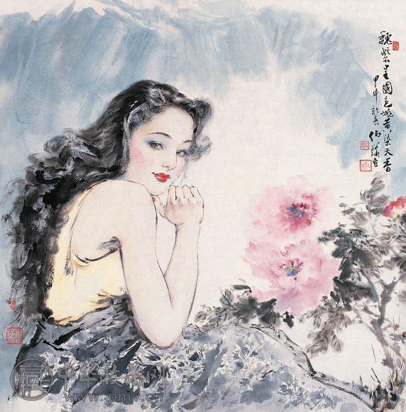 白伯骅 2004年作 仕女 镜心 设色纸本