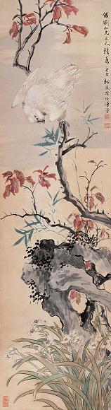 陆恢 花鸟 立轴 纸本