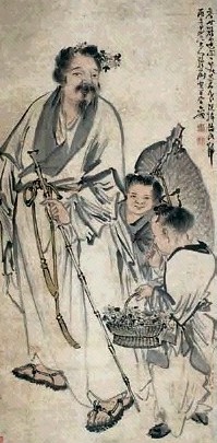 竹禅 松鹤 镜心 设色纸本