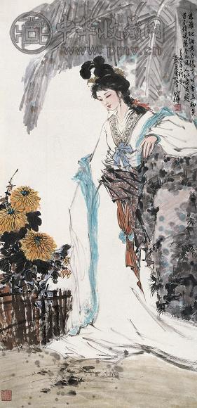 白伯骅 仕女 立轴 纸本