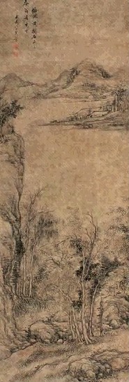 励宗万 山水 轴