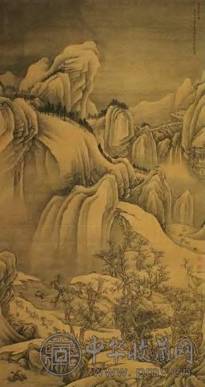 王翚 清 雪岭晓行图 轴
