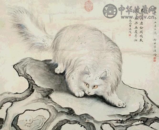 稀少中国清郎世宁长春图 名家绢絵 日本株式会社 二玄社印刷品16枚古董品 稀少中国清郎世宁长春图 名家绢絵 日本株式会社 二玄社印刷品16