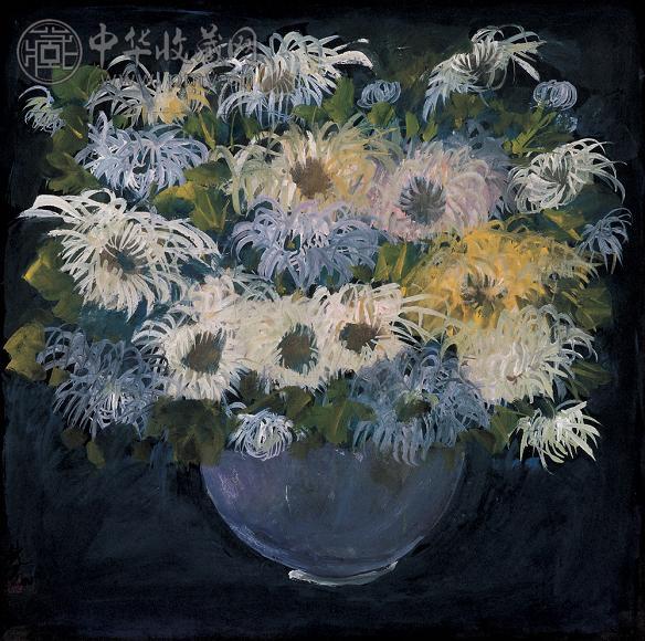 林风眠 菊花 镜心 设色纸本