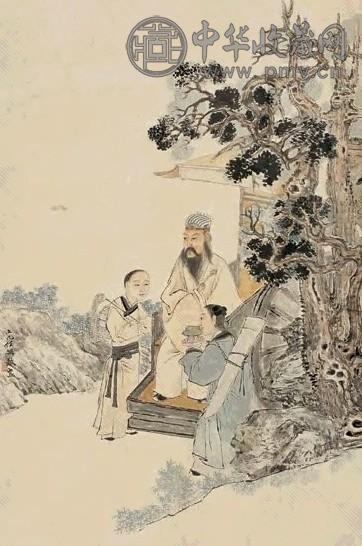 任预 人物故事 镜心 设色纸本