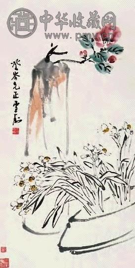 王雪涛 瓶花 立轴 设色纸本