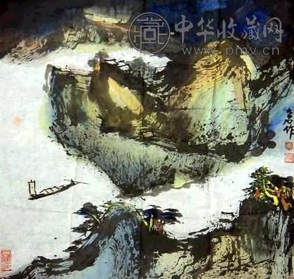 孙瑛 山水 镜心 设色纸本